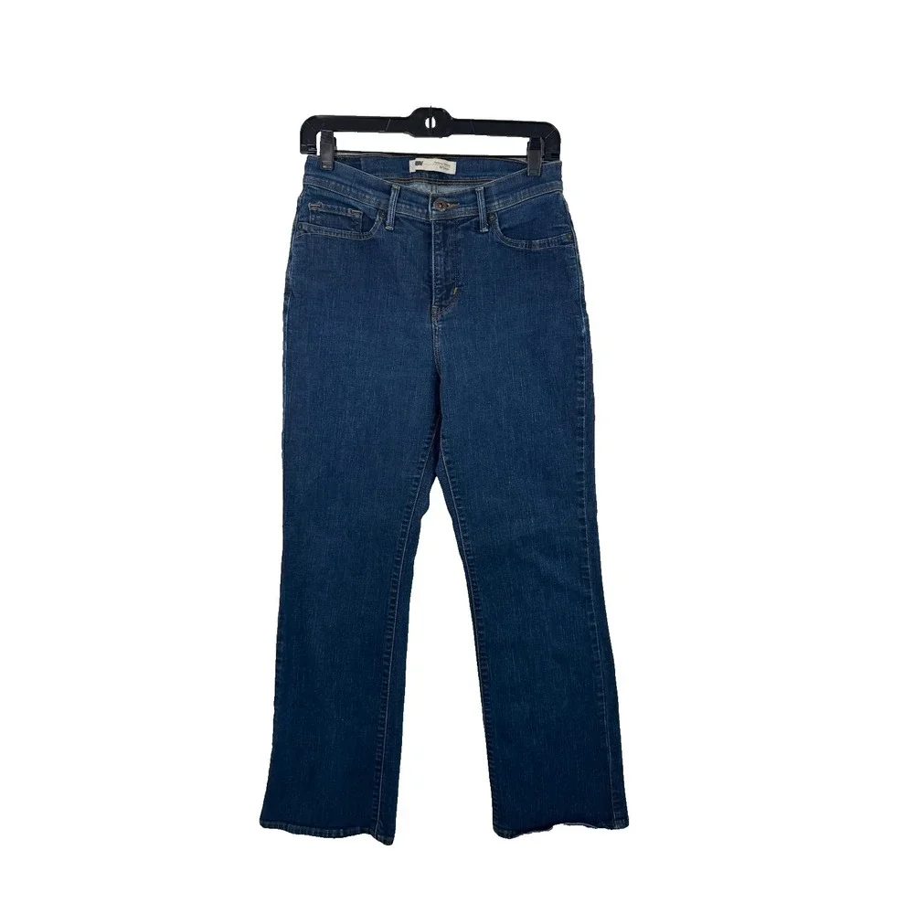 Levi's 512 Perfectly Slimming Bootcut Jeans Women 8M 29x32 Blue Denim Cotton‎
